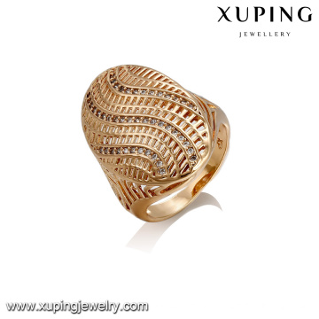 14391 Luxury jewelry elegant diamond zircon ring, latest 18k gold color ring designs for girls